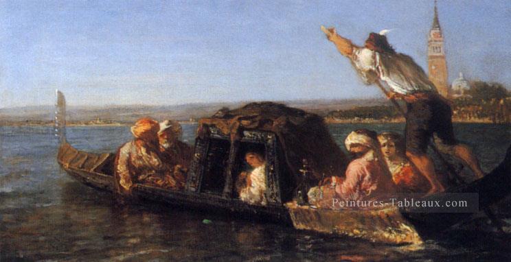 Sur le vénitien Lagoon Barbizon Felix Ziem Peintures à l'huile